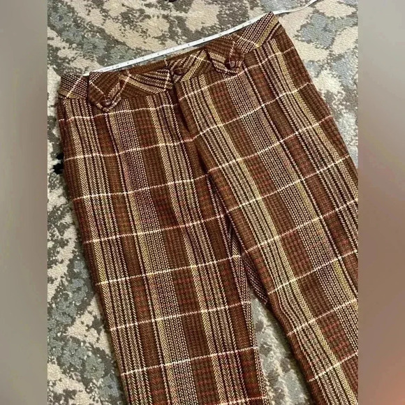 Zara Basics Tweed Cropped Pants Size 4 - Picture 4 of 6